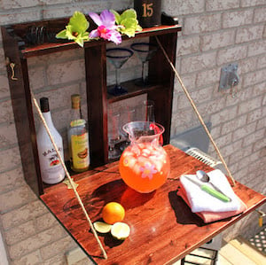 DIY Outdoor Bar attached to the wall