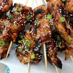 Grilled Sesame Chicken with Soy Sauce and Ginger
