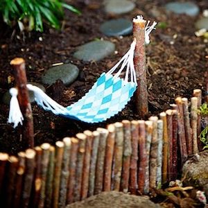 Wood Fence and Hammock