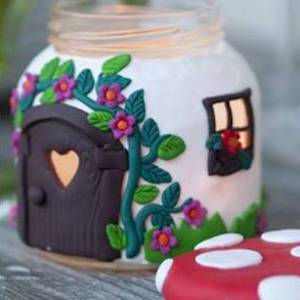 DIY Mason Jar Mushroom House