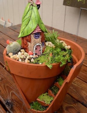 Broken Pot Fairy Garden