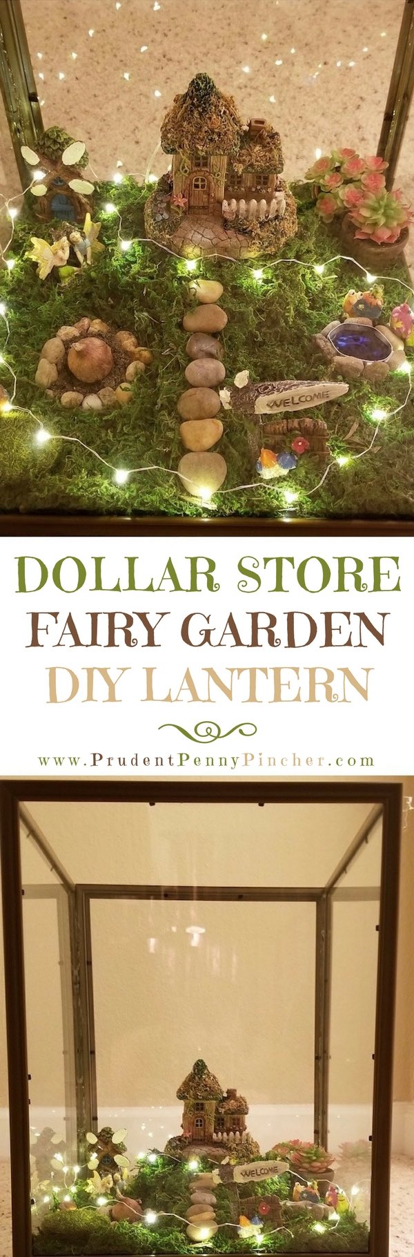 Dollar Store DIY Fairy Garden Lantern
