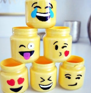 Emoji Mason Jars