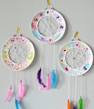 Paper Plate Dreamcatchers