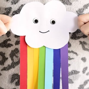 Paper Rainbow Kids Craft for summer