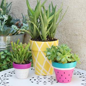 Summer Painted Planters craft