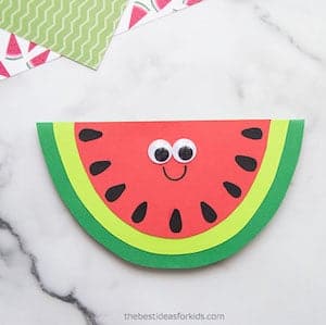 watermelon craft card