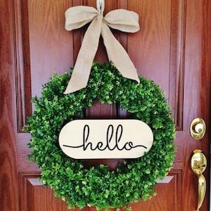 Hello Boxwood Summer Wreath