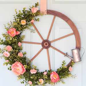 Wagon Wheel spring Wreath