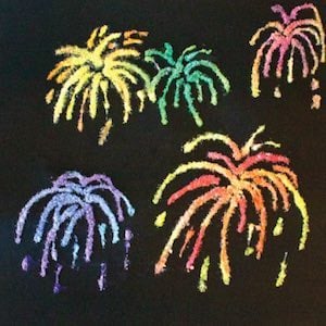  Fireworks Salt Painting summer activities for kids