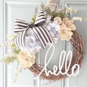 Hello Floral Wreath