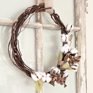 Dollar Store Cotton Wreath