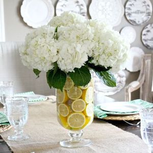 Lemon Slice Vase Centerpiece 