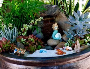 Cave Fairy Garden with Mermaid