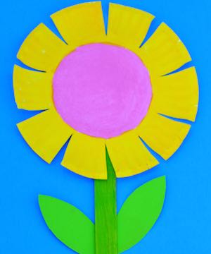 Paper Plate Flower Craft for kids
