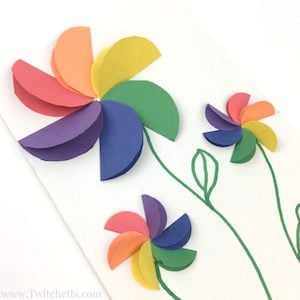 Rainbow Paper Flowers