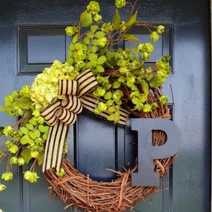 Summer Initial Wreath