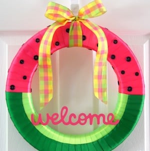 Watermelon Ribbon Wreath