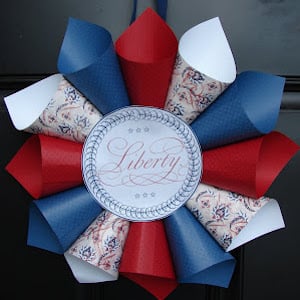 4th of July Paper Door Wreath