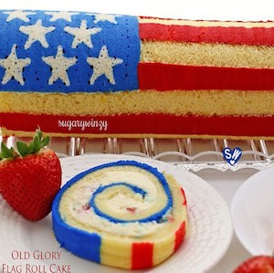 Flag Roll Cake