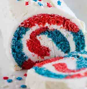 Patriotic July Cake Roll