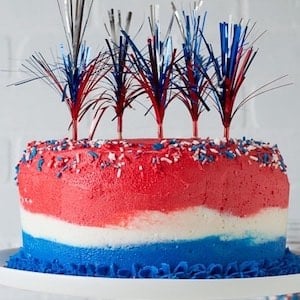4th of July Ombre Cake Dessert