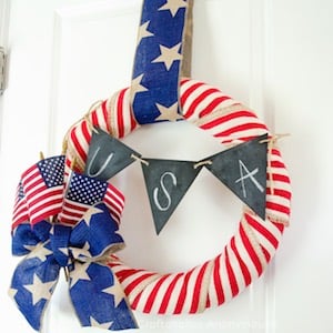 4th of July DIY outdoor Wreath