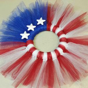 American Flag Tulle Wreath