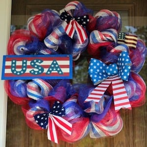 Deco Mesh 4th of July Wreath