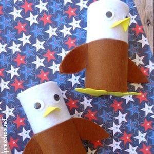 Patriotic Bald Eagle Craft for Kids