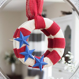 burlap 4th of July wreath