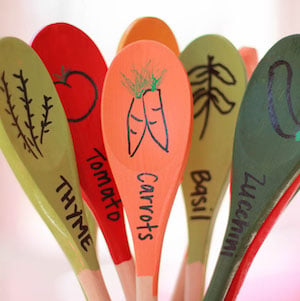 Wooden Spoon Garden Markers