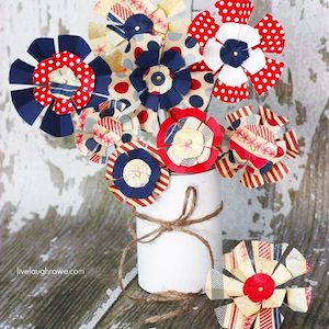 4th of July Paper Flowers craft