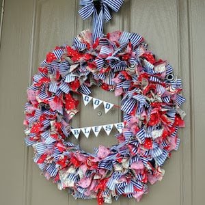 4th of July rag Wreath