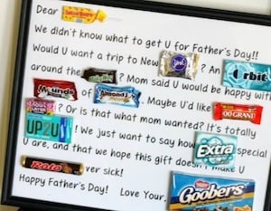 Candy Bar Poster for dad