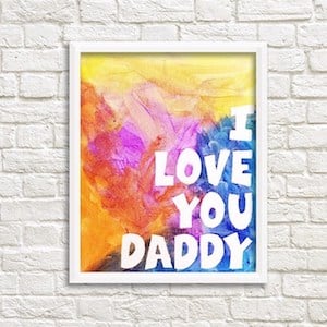 Love you Daddy Wall Art Father’s day craft