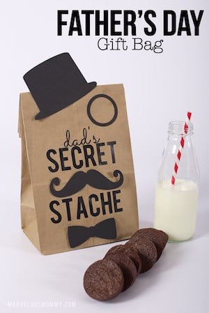 Secret Stache Gift Bag with Free Printable 