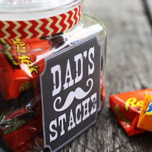 Dad’s Stache gift in a Jar for Father's Day 
