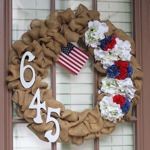 DIY 4th of July Burlap Wreath 