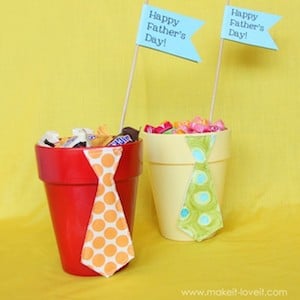 Candy Filled Tie Pots 