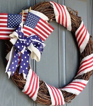 Old Glory Patriotic Wreath 