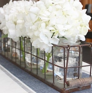 Mason Jar Flower Centerpiece