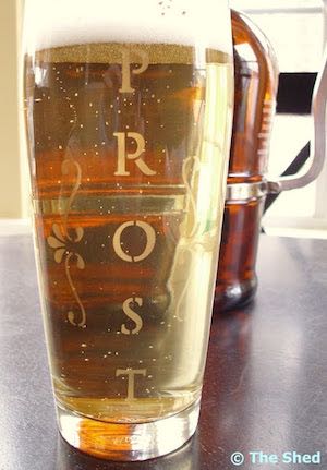 Etched Beer Glasses 