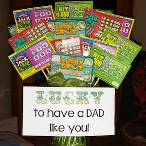 Lucky Lottery Dad Bouquet DIY gift