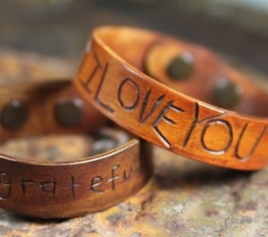 Carved Leather Bracelets Father’s Day Gift