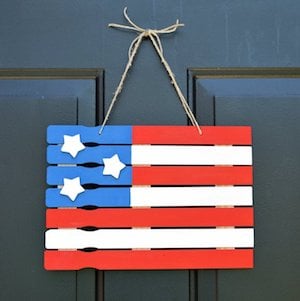American Flag Paint Stick 4th of july craft
