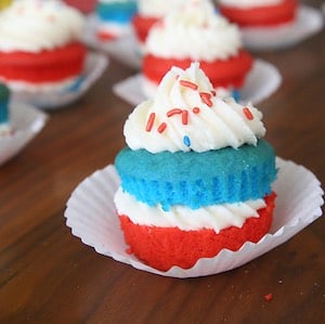 4th of July cream filled Cupcakes