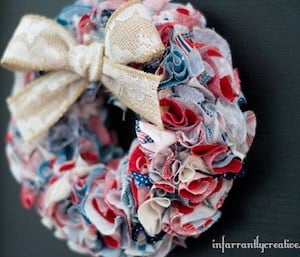 Patriotic Ruffle Wreath