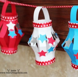 Paper Lantern 4th of July craft for kids
