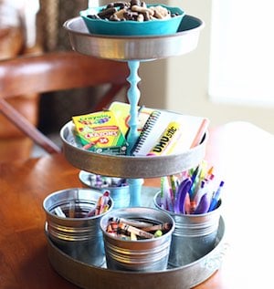 $6 Tiered School Supply Stand
